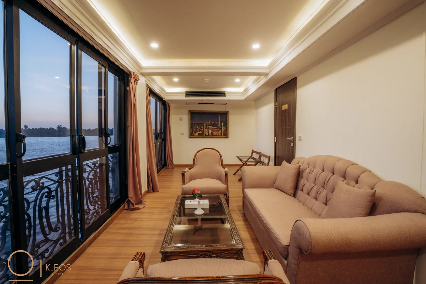 Lounge aboard the MS Kleos Nile Cruise Nile cruise